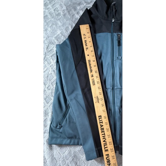 Boys North Face Soft Shell Jacket Size XL (18-20) Black Grayish Blue - Picture 7 of 16